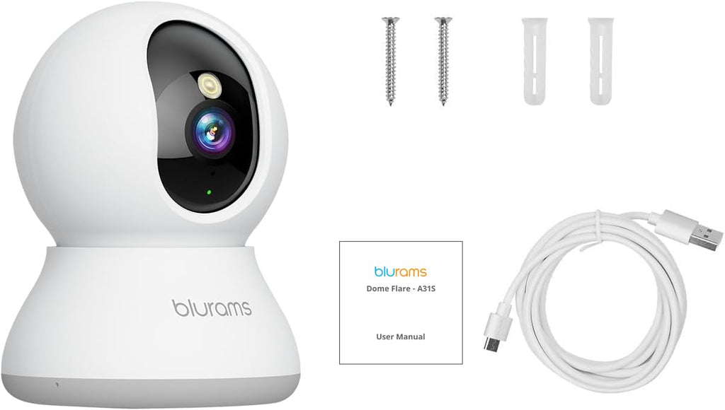 blurams 5G Indoor Cameras for Home Security, 2K Pet Camera with Phone App, 360° PTZ Home Cam w/Dual-Band WiFi6, 2-Way Talk, Free Human/Sound Detection, Motion Tracking, Night Vision, Works with Alexa