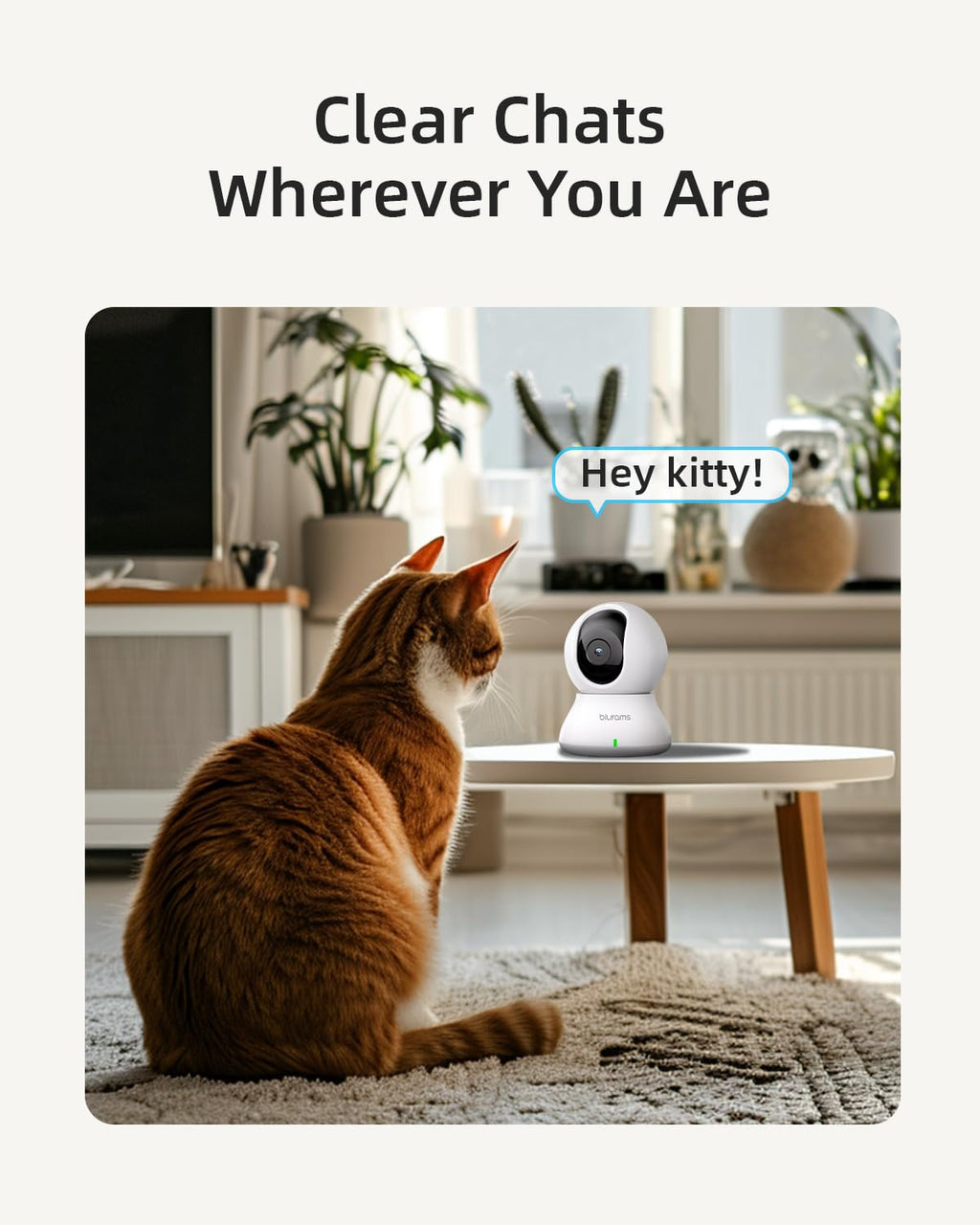 blurams 5G Indoor Cameras for Home Security, 2K Pet Camera with Phone App, 360° PTZ Home Cam w/Dual-Band WiFi6, 2-Way Talk, Free Human/Sound Detection, Motion Tracking, Night Vision, Works with Alexa
