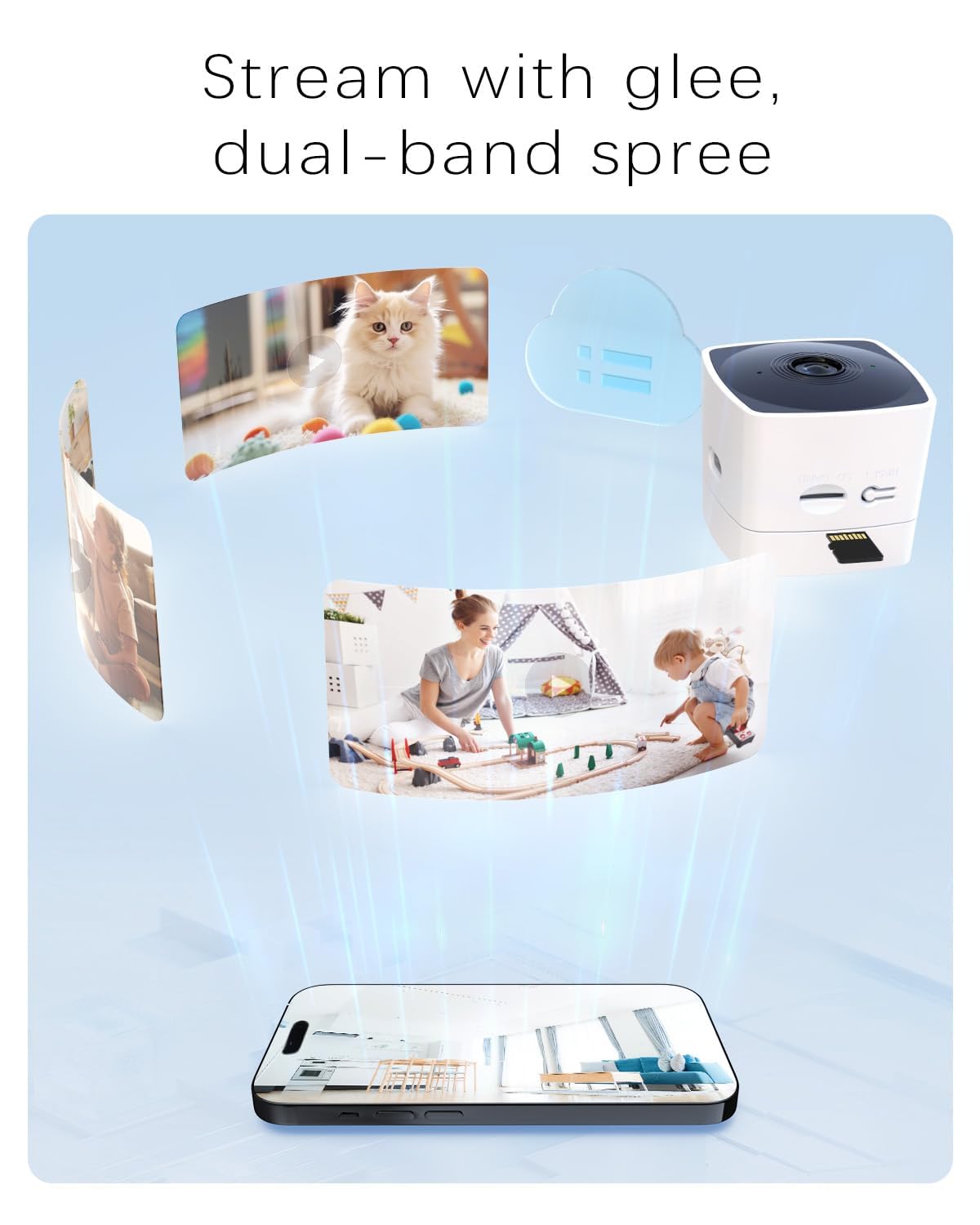 blurams 5GHz Cameras for Home Security, 2K Security Camera Indoor, Pet Camera with Phone App, Indoor Camera w/AI Motion Detection, 2-Way Audio, Compatible with Alexa&Google Home, WiFi 6