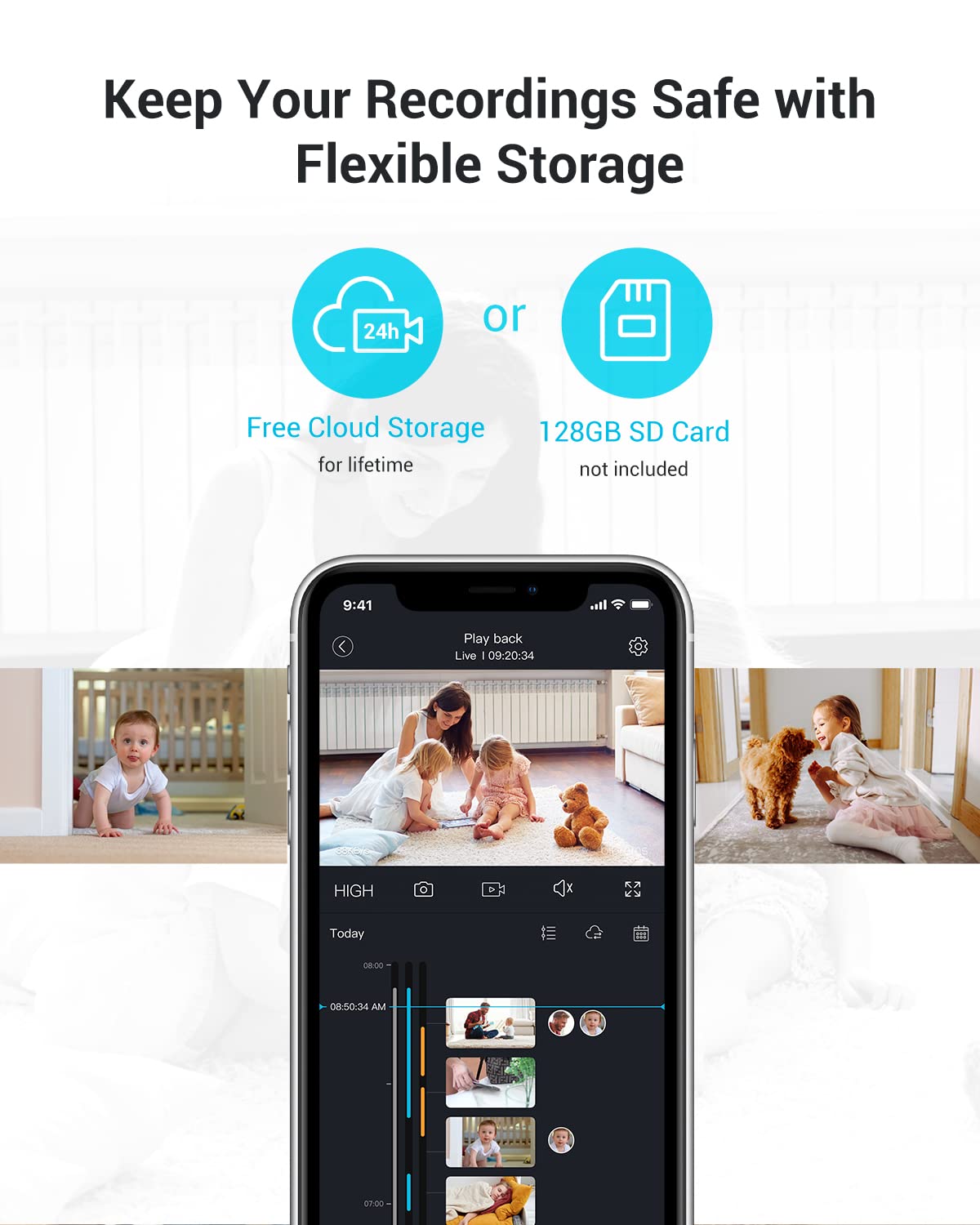 blurams 5G Indoor Cameras for Home Security, 2K Pet Camera with Phone App, 360° PTZ Home Cam w/Dual-Band WiFi6, 2-Way Talk, Free Human/Sound Detection, Motion Tracking, Night Vision, Works with Alexa