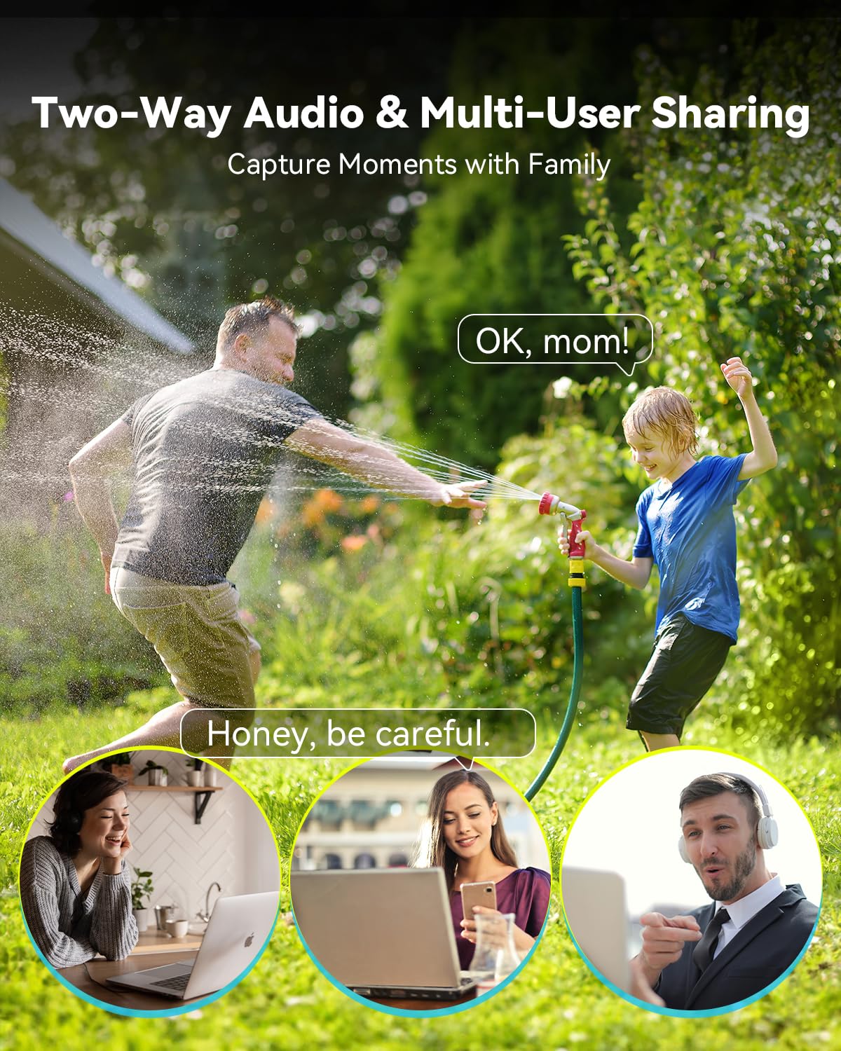 blurams 2K Outdoor Camera Wired, 5GHz/2.4GHz Wi-Fi Cameras for Home Security Outside with 360° PTZ, Color Night Vision, Motion Detection Tracking, Two-Way Audio, IP66 Weatherproof, Works with Alexa